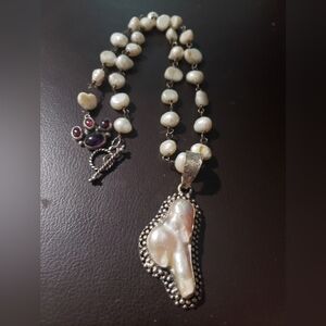 Sterling Handmade pearl Necklace